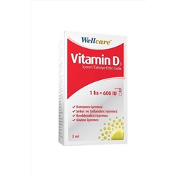 Wellcare Vitamin D3 600 Iu 5ml 8699680590035