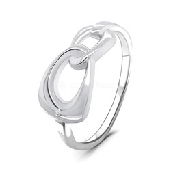 Кольцо из серебра с бриллиантом родированное 01-01526-07-101-01-07