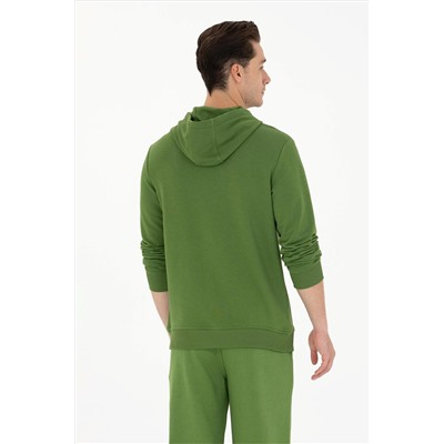 Erkek Yeşil Basic Sweatshirt