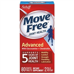 Schiff, Move Free, здоровье суставов, 80 таблеток, покрытых оболочкой