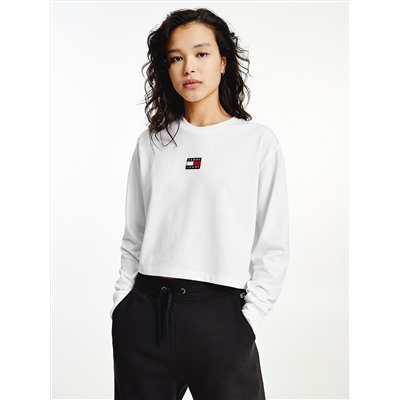 TOMMY JEANS RECYCLED TOMMY BADGE LONG-SLEEVE T-SHIRT