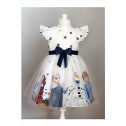 Buse&Eylül Bebe Elsa Karlar Kraliçesi Kız Çocuk Elbisesi 9072