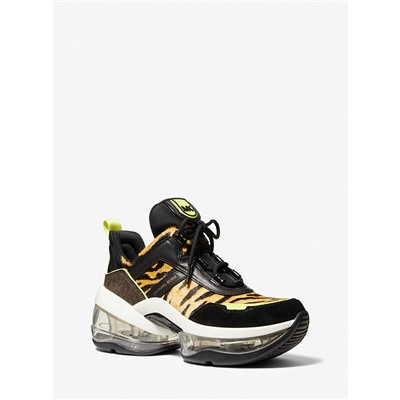 MICHAEL MICHAEL KORS Olympia Extreme Mixed-Media Trainer