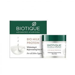 BIOTIQUE Bio milk protein instant glow face pack Восстанавливающая маска для лица с молочным протеином 175г