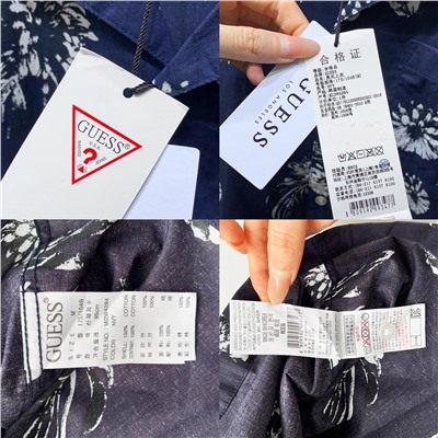 Мужская летняя рубашка Gues*s 👕   Экспорт  На бирке указано made in Korea Экспорт