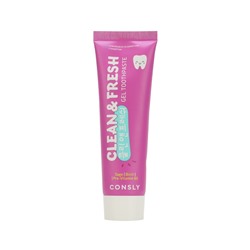 Consly Clean&amp;Fresh Sage, Birch &amp; Pro-Vitamin B5 Protecting Gel Toothpaste Гелевая зубная паста Clean&amp;Fresh для защиты дёсен и зубов с экстрактами шалфея, березы и провитамином B5 105г