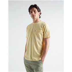 Pocket T-shirt, Men, Yellow
