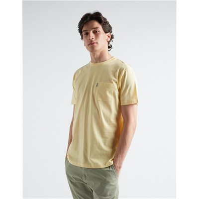Pocket T-shirt, Men, Yellow