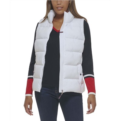 Tommy Hilfiger | White Pocket Zip-Up Puffer Vest - Women