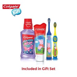 Colgate Kids Toothbrush, Toothpaste, Mouthwash Gift Set - Peppa Pig