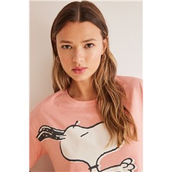 Pijama Capri 100% algodón rosa Snoopy