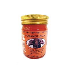 Оранжевый тайский бальзам со слоном 50 гр / Thai Natural Herb orange  balm 50 g