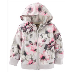 Floral French Terry Active Hoodie
