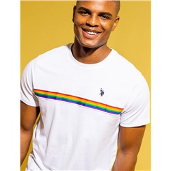 PRIDE TRICOT CHEST STRIPE JERSEY T-SHIRT