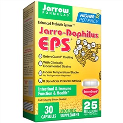Jarrow Formulas, Jarro-Dophilus EPS, улучшенная пробиотическая система, 30 
овощных капсул