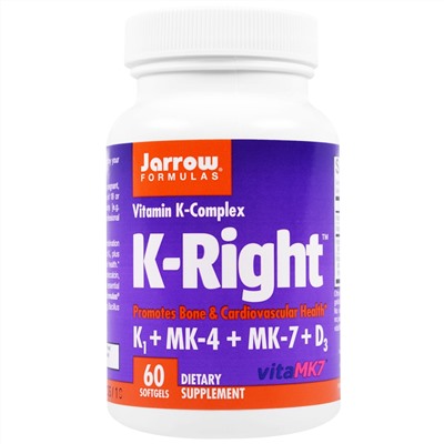 Jarrow Formulas, K-Right, 60 мягких капсул