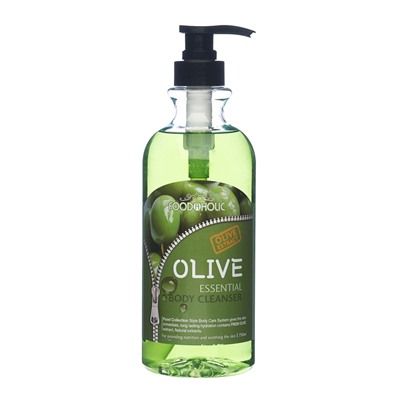 FOODAHOLIC ESSENTIAL BODY CLEANSER #OLIVE Гель для душа с экстрактом оливы 750мл