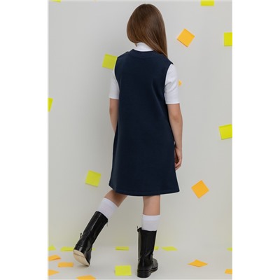 Платье школьное из футера трехнитки для девочки Crockid
