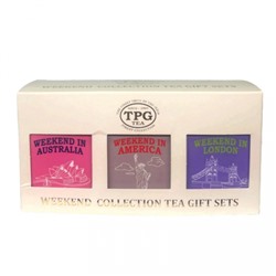 TPG Weekend Collection Tea Gift set 3 in 1 Australia America London Подарочный Набор Чая Уикэнд Клддекция 3 в 1 Уикэнд в Австралии Уикэнд в Америке  Уикэнд в Лондоне 150г