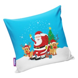 Подушка «Санта и олени»