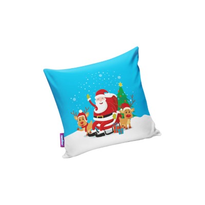 Подушка «Санта и олени»