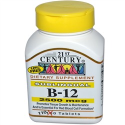 21st Century, B-12, 2500 мкг, 110 таблеток