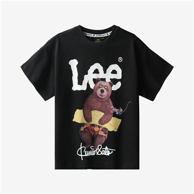 Le*e  🐻 детские футболки из 💯 хлопка с большой офсетной печатью на груди