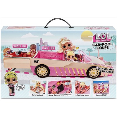 L.O.L. Surprise! Car-Pool Coupe with Exclusive Doll, Surprise Pool & Dance Floor