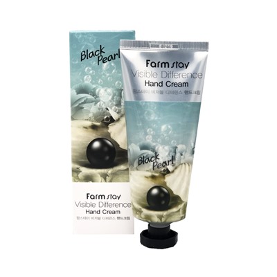 FarmStay Visible Difference Hand Cream Black Pearl Крем для рук с черным жемчугом 100г