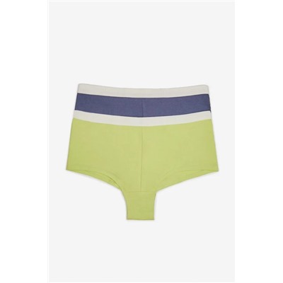 Pack 2 bragas culotte algodón lima y azul