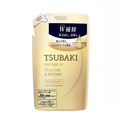 SHISEIDO Кондиционер для восстановления волос TSUBAKI Premium Repair с эффектом кератирования, сменная упаковка 330 мл.