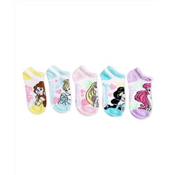 Disney Princess Five-Pair No-Show Sock Set
