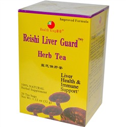 Health King, Травяной чай с рейшей для защиты печени, без кофеина, 20 чайных пакетиков, 1,12 унции (32 г)