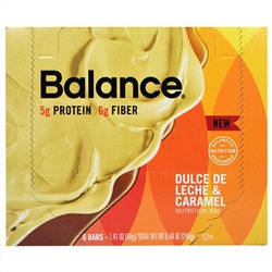 Balance Bar, Батончик Здорового Питания, Дульсе де Лече и Карамель, 6 батончиков, 1,41 унции (40 г) каждый