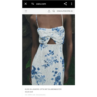 Женское платье в бельевом стиле с цветочным принтом ✅ ZAR*A  Цена на официальном сайте 40€