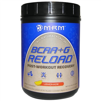 MRM, Reload, оптимизация восстановления мышц, со вкусом лимонада, 29.6 унций (840 г)