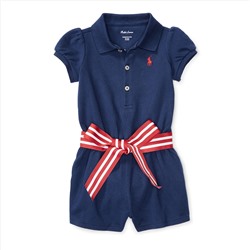 COTTON POLO ROMPER