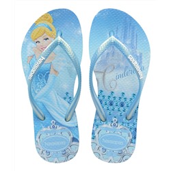 Lavender Blue Disney Princess Cinderella Slim Flip-Flop - Kids