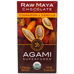 Good Superfoods, Органический сырой шоколад майя из серии "Суперпродукты Агами", со вкусом корицы и ванили, 1,75 унции (50 г)