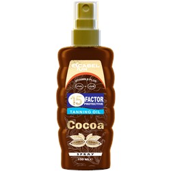 [ESCABEL] Масло для лица и тела КАКАО Tanning Oil Cocoa SPF 15, 150 мл
