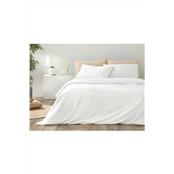 English Home Novella Premium Soft Cotton Çift Kişilik Nevresim Takımı 200x220 Cm Beyaz 10037191