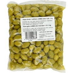 Filos зеленые оливки с косточкой 1,25/1 кг