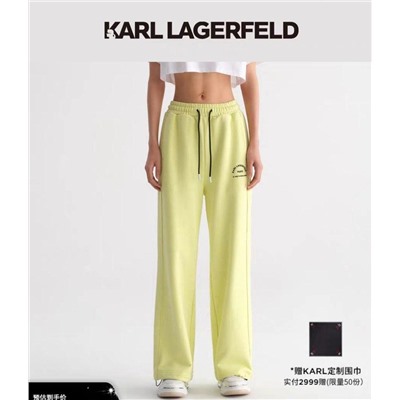 В прошлый раз у продавца были только чёрные и серые Сейчас появились красивые весенне жёлтые и нежно бежевые Женские брюки Karl Lagerfeld  Состав: хлопок