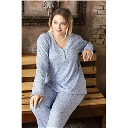 SUDE HOME WEAR Nakış Detaylı V Yaka Kadın Pijama Takım, SUDE                                            
                                            Nakış Detaylı V Yaka Kadın Pijama Takım