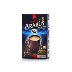 Натуральный растворимый кофе Arabus "3 в 1"  100 грамм (5 пакетиков)/Arabus Coffee 3 in 1 Original 100 gr 5 sashets