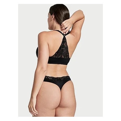 Lightly Lined Full-Coverage Lace Racerback Bra in Lace
