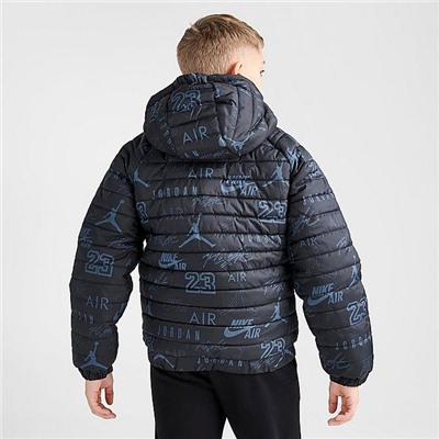 KIDS' JORDAN ALLOVER PRINT TONAL PUFFER JACKET