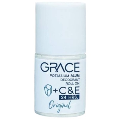 Grace Potassium Alum Deodorant Roll On Original Formula + C&E 30 ML