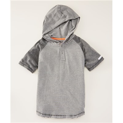 Medium Heather Herald Hooded Henley - Toddler & Boys