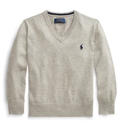 Boys 2-7 Cotton V-Neck Sweater